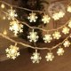 thumbnail image 3 of Feliz Año Nuevo 2022 Copo de nieve blanco Luz LED Feliz Navidad Decoraciones para el hogar Adorno para árbol de Navidad Regalos de Navidad, 3 of 4