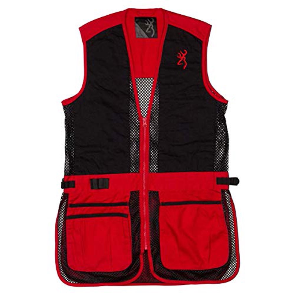 Browning Browning Junior Trapper Creek Mesh Shooting VestRed/Black (Large)