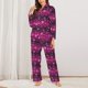 thumbnail image 2 of Balery Snowflakes And Christmas Conjunto de Pijama con Estampado para Mujer, Conjunto de Dos Piezas con Manga Larga, Ropa de Dormir Suave con Bolsillos, Pijamas Cómodos-Large, 2 of 7