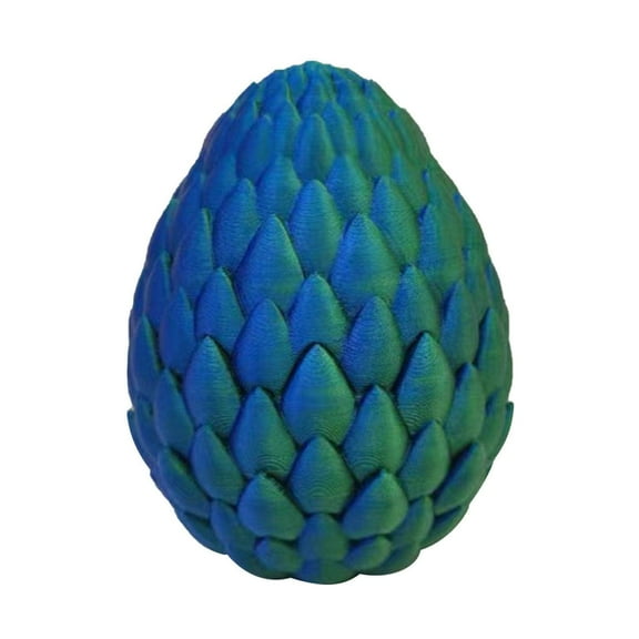 3D-Printed Dragon Egg Decoration Box, Dragon Scale Display Case Ornament with Realistic Texture, Aquarium Ornament & Desk Showpiece for Home Decor (G)