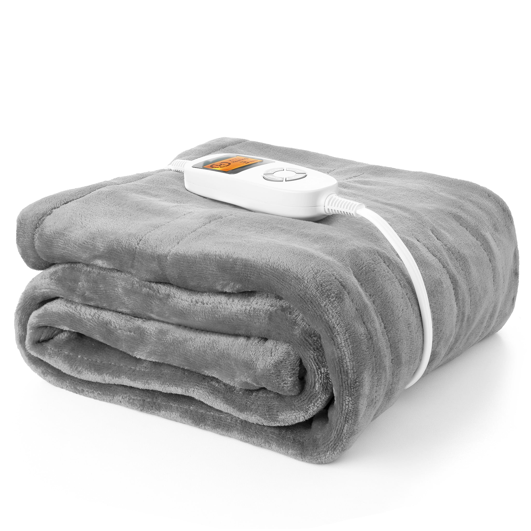 Electric Heated Blanket, Heated Throw Blanket 50" x 60" Soft Flannel Fast Heating Blanket with 10 Heating Levels, 1-12 Hours Timer, Auto-off Protection, Gifts for Women Men