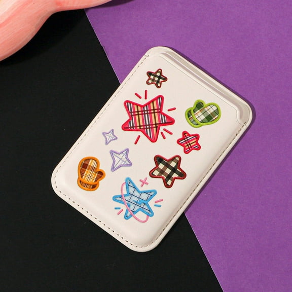 INS graffiti phone accessories for MagSafe magnetic leather slot card holder wallet case for iPhone 15 Pro Max S23 ultra cases
