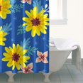 thumbnail image 6 of 72x72 Inch Fabric Shower Curtain Waterproof Polyester, Daisy Floral Print, 6 of 6