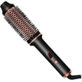 thumbnail image 1 of 3 In 1 Ionic Hair Curler Straightener Professional Curling Iron Heated Hair Styling Brush Anti-Scald Thermal Brush Curl Wand, 1 of 7