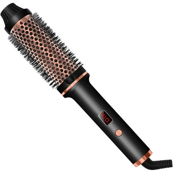 3 In 1 Ionic Hair Curler Straightener Professional Curling Iron Heated Hair Styling Brush Anti-Scald Thermal Brush Curl Wand