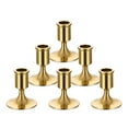 thumbnail image 1 of Juego de portavelas Sziqiqi de metal dorado, 6 piezas, 6-7 cm de alto, 1 of 8