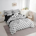 thumbnail image 3 of Castle Fairy Dreamy Ribbon Bowtie Bedding Comforter Set,Black Leopard King Bedding Sets, 3 of 8