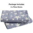 thumbnail image 2 of Ntbay 2 Pack Breathable Cotton Pillow Shams,3 Layer Muslin Decorative Pillow Covers with Envelope Closure, King Size, Blue Stars, 2 of 6