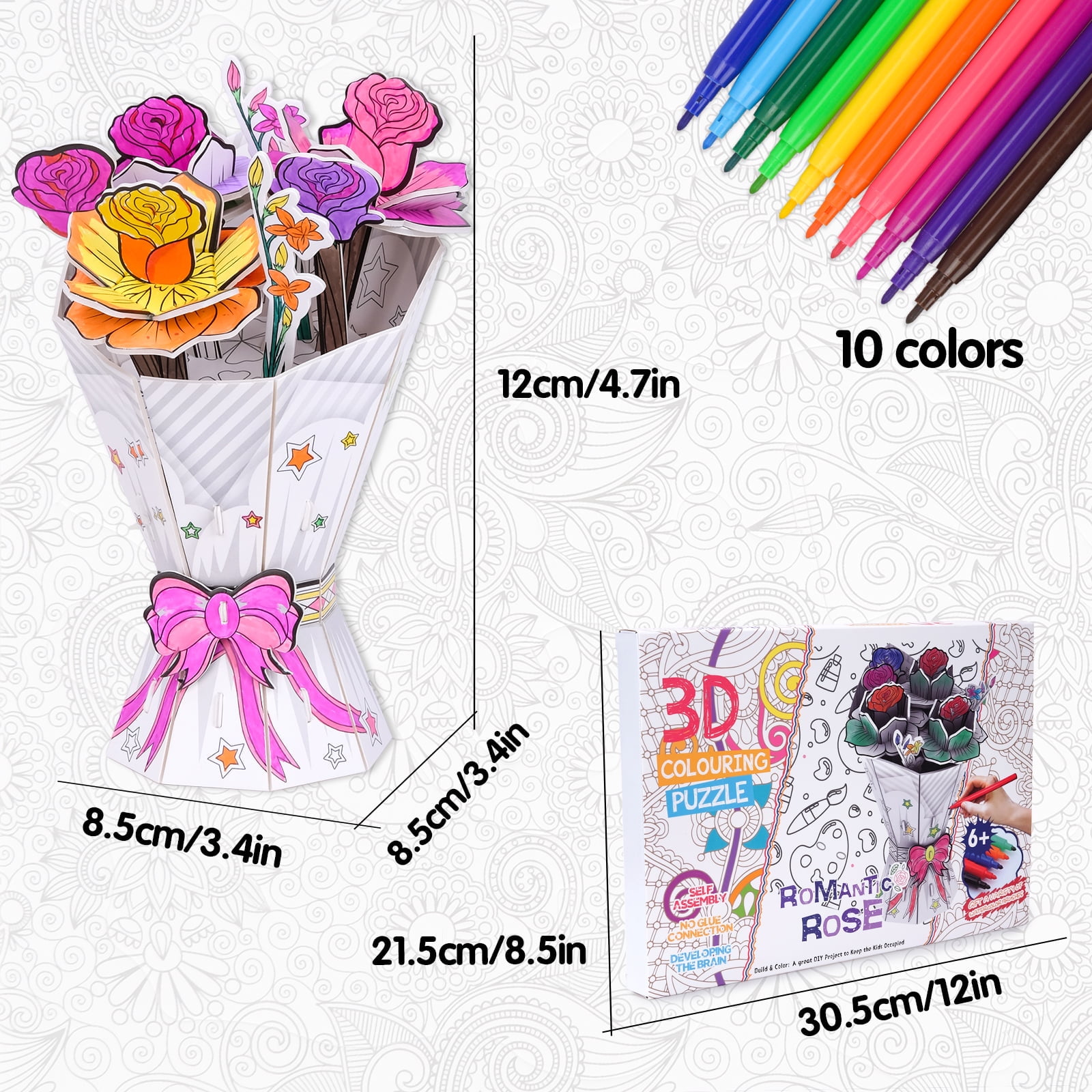 Birthday Gift for 6 7 8 9 Year Old Girl Boy Child Art Supplies Girl Crafts  Toys Age 4-8, Art and Craft Painting Kit for 5-10 Year Old Kids Toddlers 3D