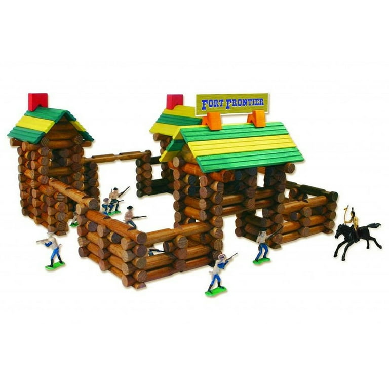 トイストーリー ウッディ　FRONTIER SET Real Wood Logs Frontier Logs 160 Piece Classic Wood Building Set - Walmart.com