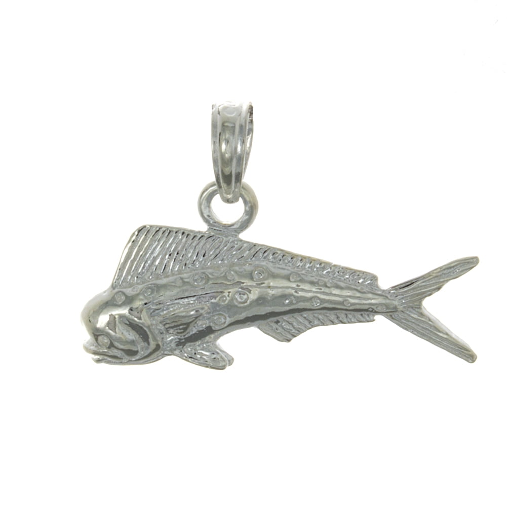Black Bow Jewelry Sterling Silver Small 2D Alligator Pendant