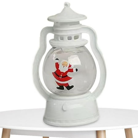 

TAONMEISU Portable Christmas Lantern Christmas Lantern Snow Globe Portable Snowman Night Lights with Santa Claus for Christmas Holiday Home Decor normal