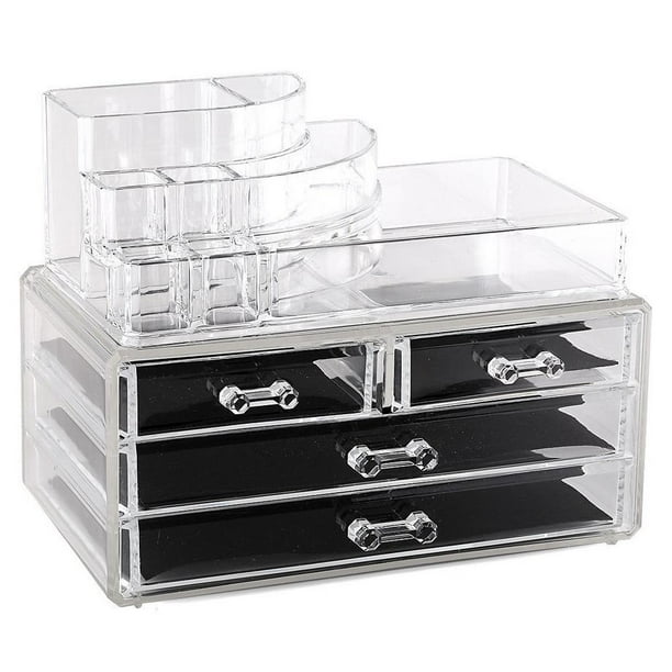 Estilo 100% Pure Acrylic Cosmetic and Jewelry Organizer, Storage ...