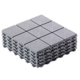 thumbnail image 2 of Gray Interlocking Garden Path Tiles Outdoor Flooring Decorative Floor Grass Paver, Pack of 5, 2 of 7