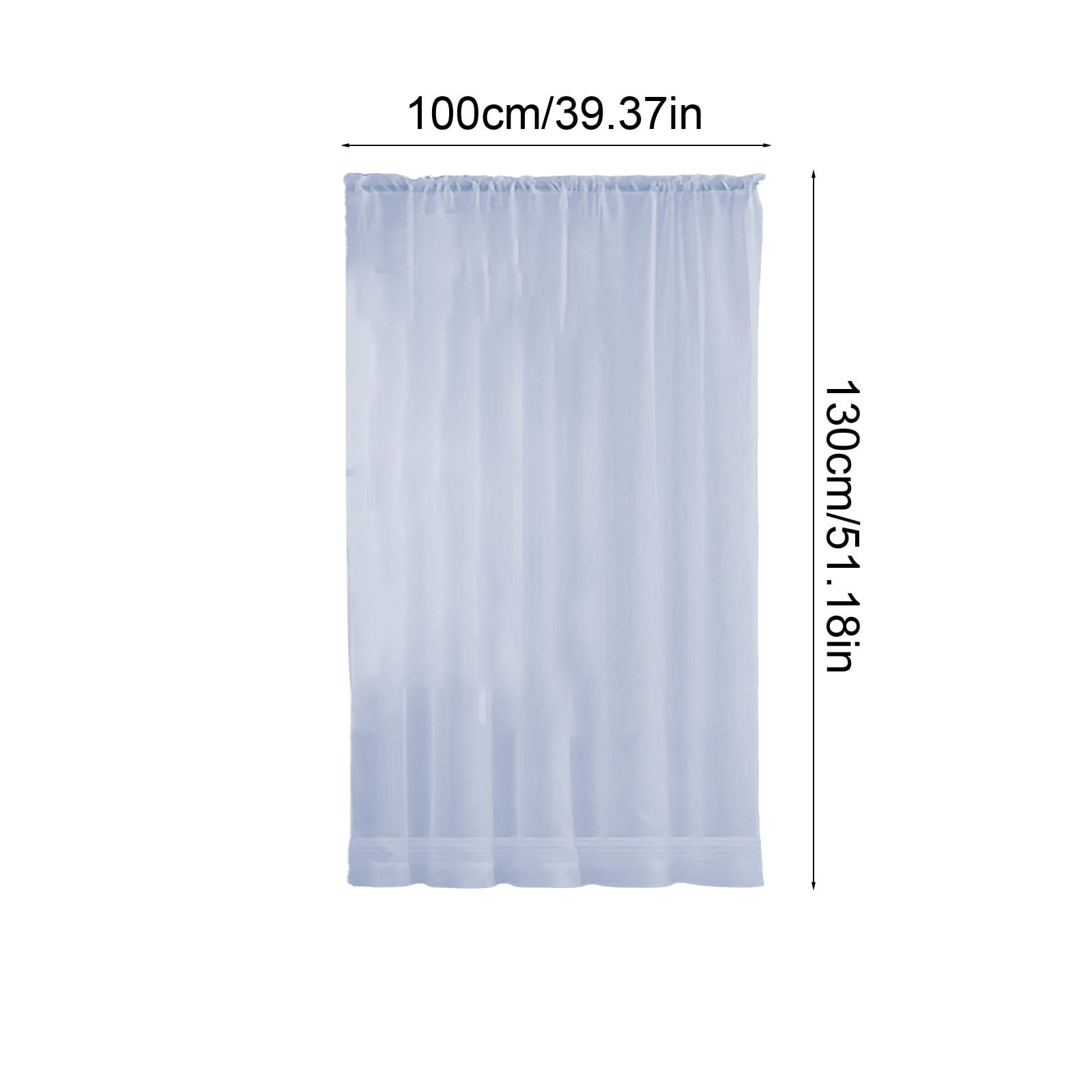 Basic Rod Pocket Sheer Voile Window Curtain Panels, Single-Panel, Kitchen Bedroom Children Living Room Yard (Gray)
