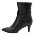 thumbnail image 4 of Ferwind Women's Mid-Calf Boots Two-Tone Accent Kitten Heels Adult Black  8, 4 of 8