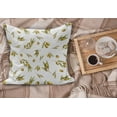 thumbnail image 2 of Leaf Fluffy Throw Pillow Cushion Cover, Mediterranean Watercolor Branches and Leaves of Olives with Nature Art Print, Decorative Square Accent Pillow Case, 18" x 18", Green Yellow Olive, by Ambesonne, 2 of 5