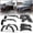 8PC(Front Rear Fender Flares+Inner Fenders Liners)), variant on 8PCS JEEP Front Rear Fender Flares+Inner Fender Liners For 2007-2018 Jeep Wrangler JK 2DR & 4DR Black Powder Coated Steel