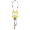 thumbnail image 4 of Lockout Tagout Lock, Durable Steel Cable  85mm Shackle Insulating With 2 Key For Equipment Maintenance Yellow, 4 of 8