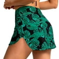 thumbnail image 3 of Youmylove Women Swimwears Solid&Leaf&Leopard&Printed Swim Skirt High Waist Bathing Suit Skirt Bikini Bottoms Summer Swimwears Shorts Leisure Fashion Swimbottom, 3 of 5
