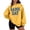 Yellow Top, variant on jobturf Football Sweatshirts for Women Game Day Letter Graphic Sweatshirt Soft Fleece Y2k Long Sleeve Crew Neck Pullover Tops L