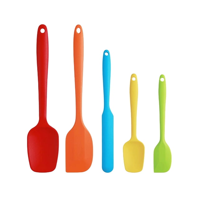 Set de Espátulas de Silicona 6 Piezas, Espátula para Repostería y Cocina, Resistente al Calor, Antiadherente, Ideal para Mantequilla, Crema y Horneado
