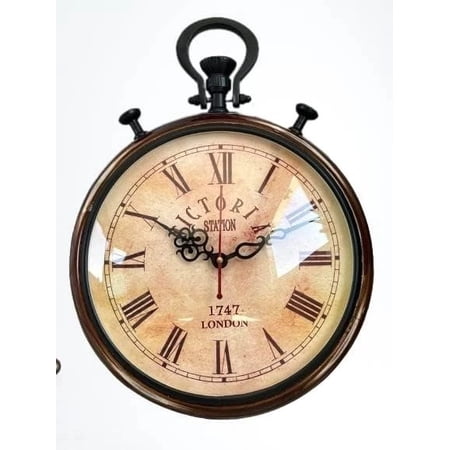 Victoria Station London Vintage Pocket Watch Style Wall Clock