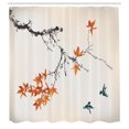 thumbnail image 3 of Ambesonne Japanese Shower Curtain, Sakura Tree Romantic Art, 69"Wx70"L, Dark Peach, 3 of 3