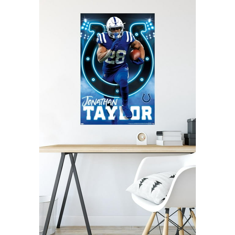 Trends International NFL Indianapolis Colts - Helmet 16 Wall Poster,  22.375 x 34, Premium Print and Black Hanger Bundle