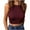 Wine Red, variant on YYDGH Women's Knit Crop Top Ribbed Sleeveless Halter Neck Vest Tank Top White S
