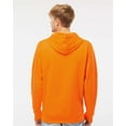 thumbnail image 3 of Independent Trading Co. Midweight Hooded Sweatshirt SS4500 Safety Orange L, 3 of 5