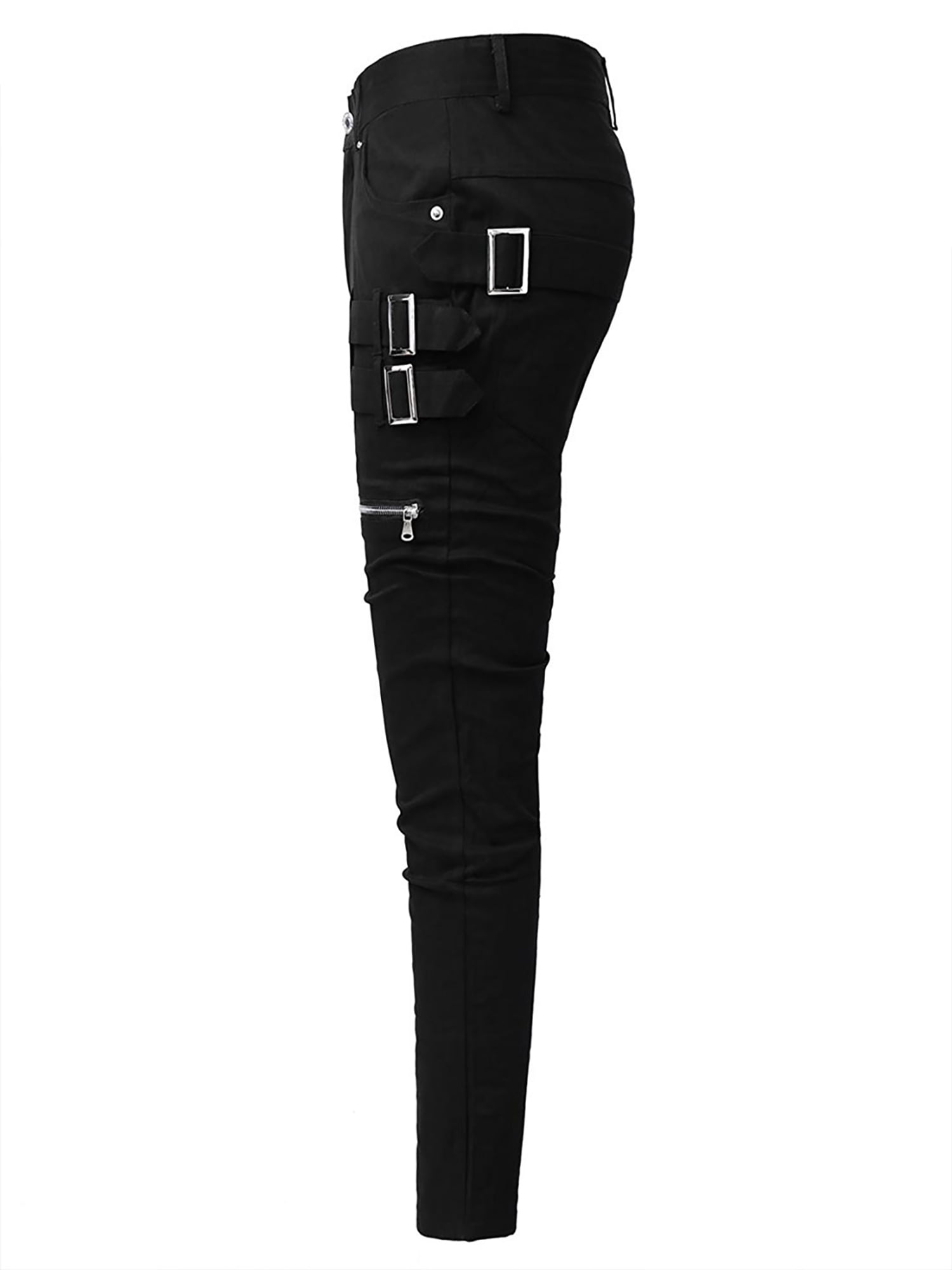 パンツ GOAR BLACK CROCO ZIPPER PANTS Alligator Zipper Pants (Black)