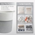 thumbnail image 5 of BAN Baby Laundry Basket for Nursery, Kids Laundry Hamper, Tall Storage Basket for Living Room, Rope Basket for Blankets, Clothes, 17¾ x 15¾ x 13¾ inches, Grey, 5 of 14