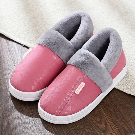 

QISIWOLE Unisex Warm Lined Slippers Home Waterproof Indoor And Outdoor Garden Shoes clearance under $10