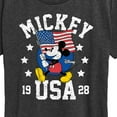 thumbnail image 3 of Disney - Mickey Waving Flag Usa - Women's Short Sleeve Graphic T-Shirt, 3 of 5