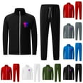 thumbnail image 4 of guisaled Mens Tracksuit 2 Piece Outfits Running Sports Suits Long Sleeve Full Zip Stand Collar Drawstring Warm Up Sweatsuits Jogger Sets, 4 of 5