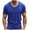 Blue, variant on V Neck Solid Color Tee for Men Short Sleeve Casual Shirt Summer Graphic Tunic Shirts Men Sale Clothing