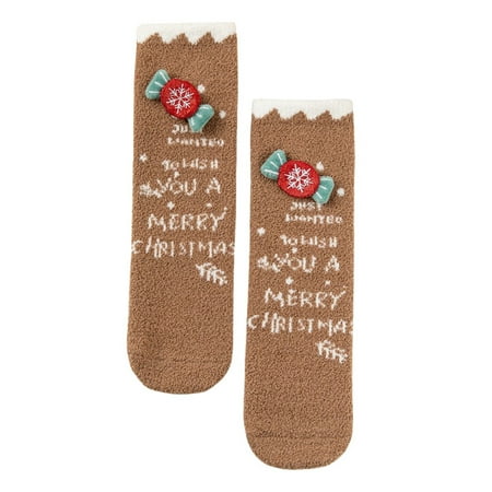 

Amuver Women Girls Christmas Socks Spring Fall Winter Plush Socks Female Warm Thicken Socks One Size