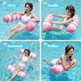 thumbnail image 2 of Flotador de Piscina Tipo Tira Sloosh 122x80 cm Inflable con Malla Rosada, 2 of 8