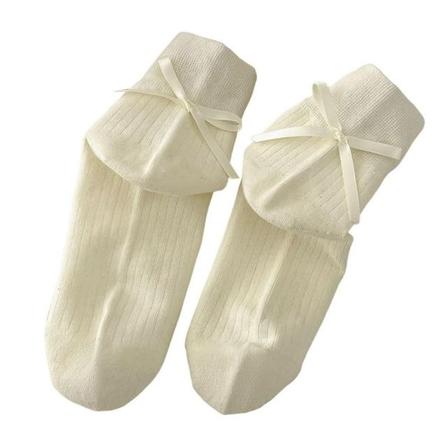 Dsscvnef Chaussettes Femmes Chaussettes Nœud Crew Chaussettes Lolita Robe Respirantes Douces Chaussettes Filles Taille 6 Chaussettes Filles Chaussettes Femmes Pack