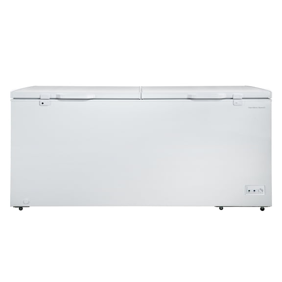 Hamilton Beach 21 Cu. ft. Garage Ready Chest Freezer, Large Capacity Deep Freezer, Double Door Deep Freezer for Garage, Basement, Bulk Storage, White