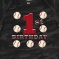 thumbnail image 4 of Inktastic First Birthday Baseball Boys Baby Bodysuit, 4 of 5