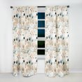 thumbnail image 2 of Designart "Retro Landscape In Grey And Blue Polka Dots" Polka Dots Blackout Curtain Panels, 2 of 4