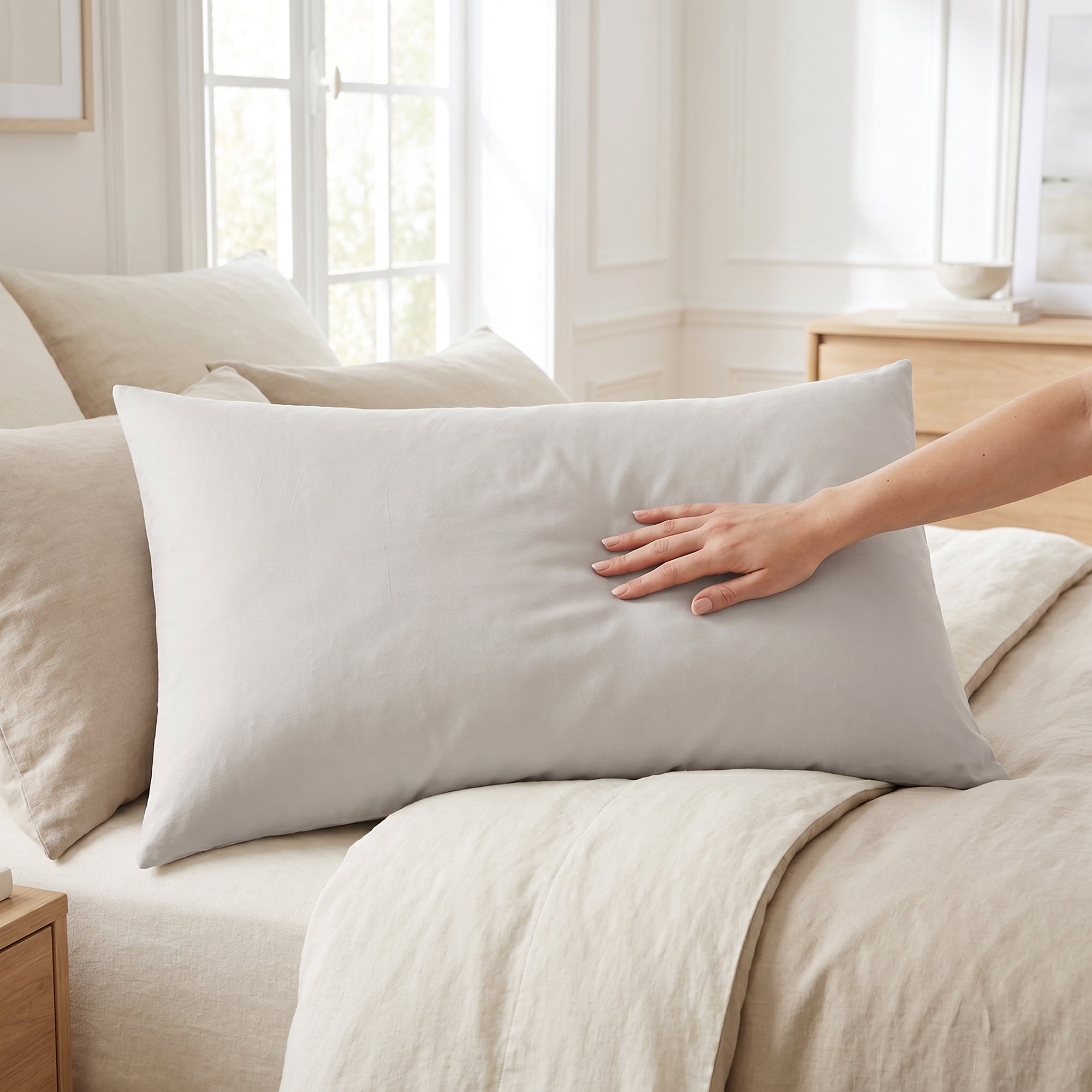 Unique Bargains Smooth and Cool Envelope-style Closure Durable Bedding Pillowcases Gray