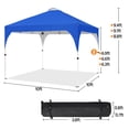 thumbnail image 3 of Topeakmart 10x10 Ft Instant Pop Up Canopy with Roller Bag & Sandbags, Blue, 3 of 7
