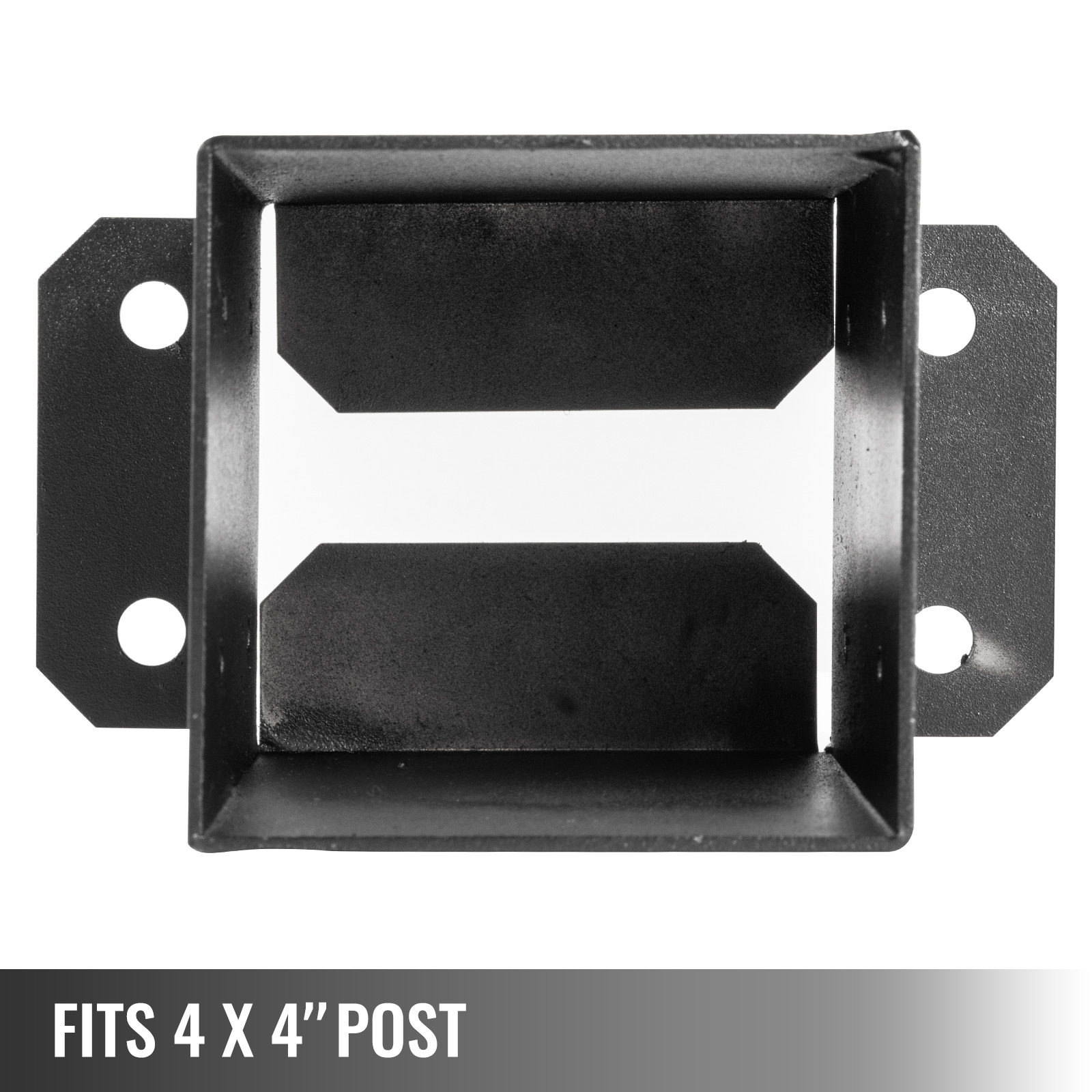 BENTISM 4 x 4 Post Base 5 PCS, Deck Post Base 3.6 x 3.6 inch, Post Bracket 2.5 LBS, Fence Post Anchor Black Powder-Coated Deck Post Base with Thick Steel for Deck Supports Porch Railing Post Holders - image 4 of 9