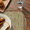 thumbnail image 3 of Boho Geometric Abstract Floral Round 13 Inch Placemats Set of 6, Vintage Ethnic Flower Textured HeatResistant Non Slip Place Mats for Dining Table, Wipeable Kitchen Table Mats for Housewarming, 3 of 9