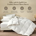 thumbnail image 4 of APSMILE Feather Down Comforter Soft Egyptian Cotton Cover, Duvet Insert for Summer Full(82"x86",White), 4 of 8