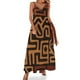 thumbnail image 1 of Vestido elegante sin mangas con estampado de tela de barro africana, ropa de mujer, 1 of 7
