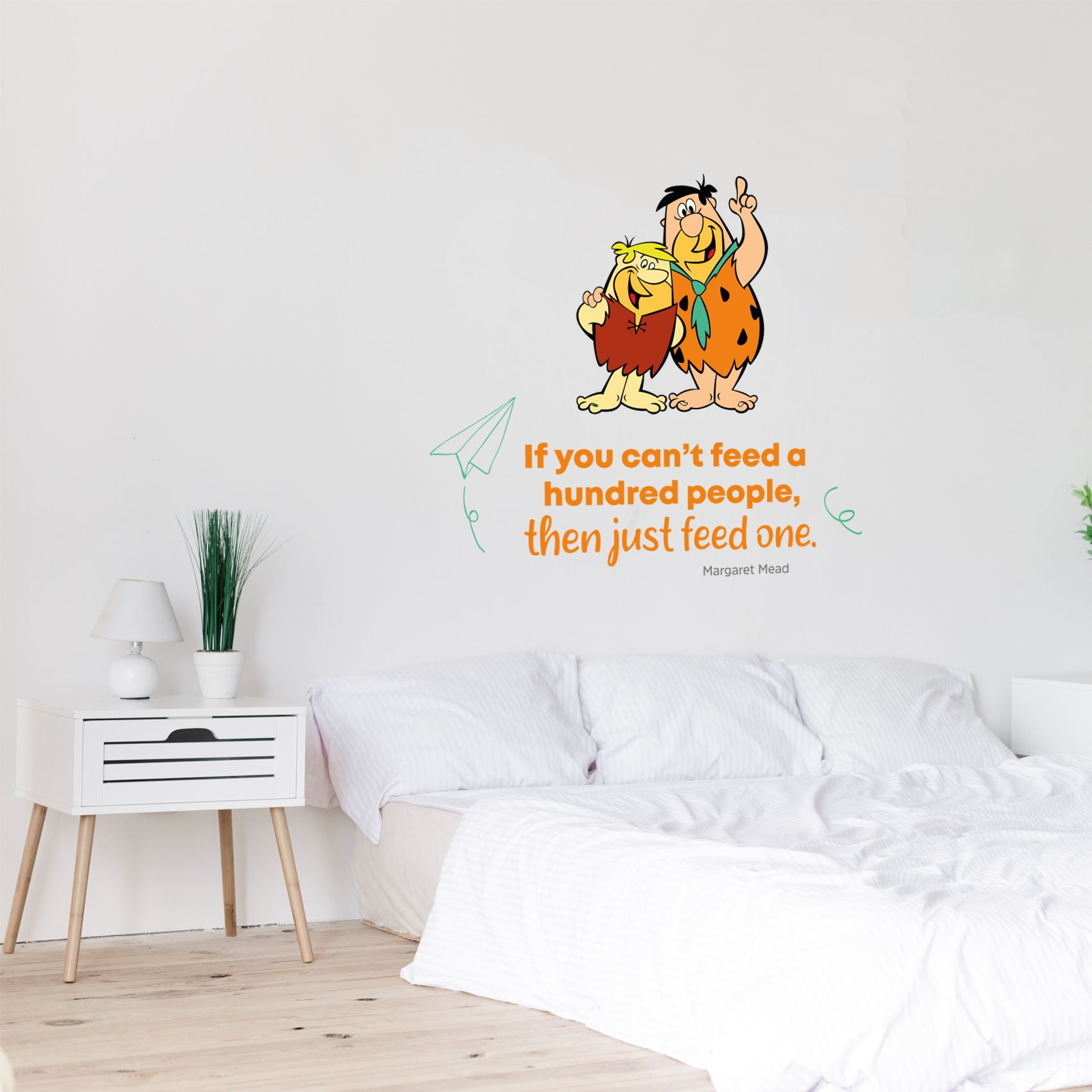 Feed One Flintstones Life Quote Cartoon Quotes Decors Wall Sticker Art Design Decal For Girls Boys Kids Room Bedroom Nursery Kindergarten Home Decor Stickers Wall Art Vinyl Decoration 20x18 Inch Walmart Com